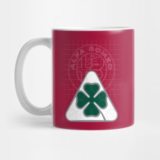 Alfa Romeo Quadrifoglio Construct white no text Mug